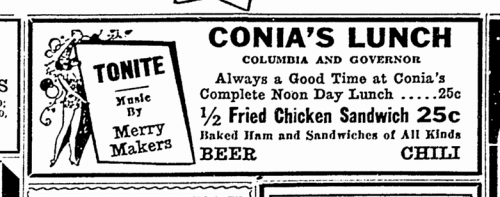 1936 ad for Conia's Restaurant