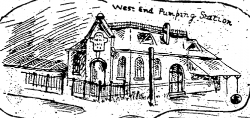 Sketch of the West End Pumping Station c1904