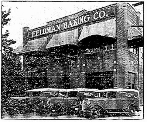 Feldman Baking Company displaying their fleet of International trucks 1935 