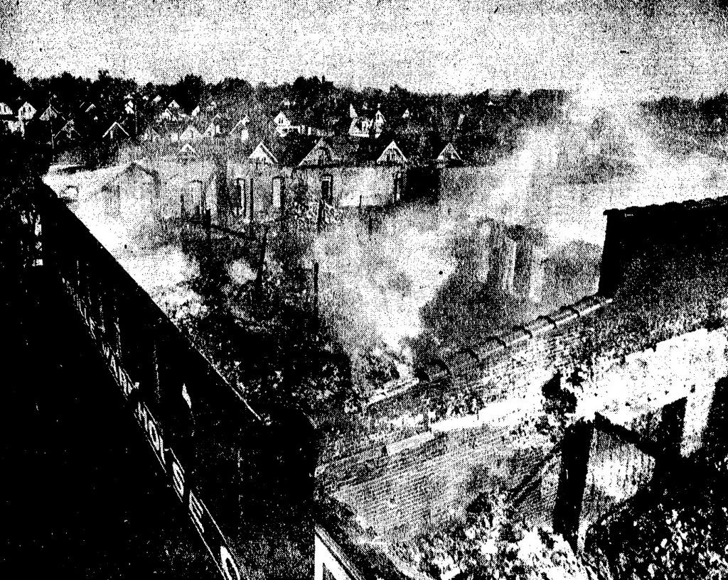 Remnants of the Evansville Warehouse fire Oct 29, 1953